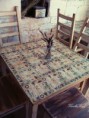 STŮL 75X75 s motivem PROVENCE LEVANDULE